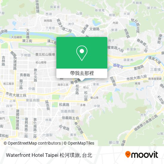 Waterfront Hotel Taipei 松河璞旅地圖