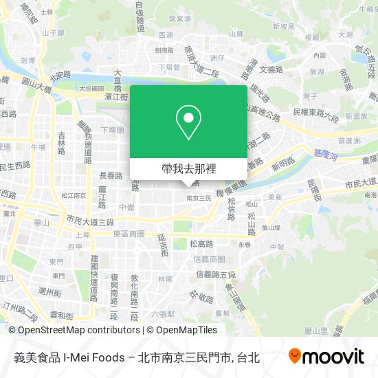 義美食品 I-Mei Foods – 北市南京三民門市地圖
