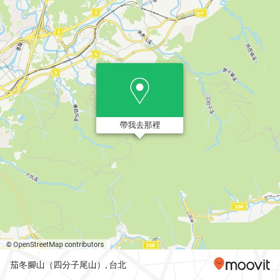 茄冬腳山（四分子尾山）地圖