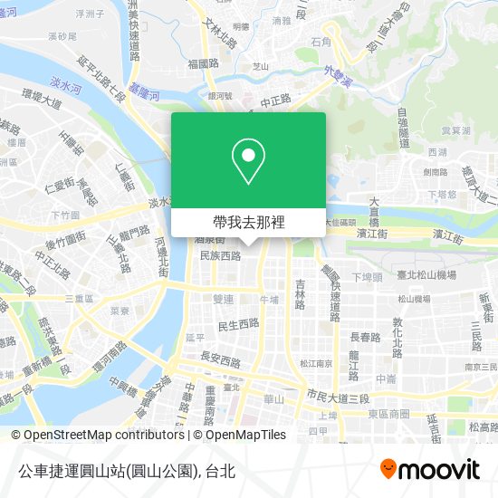 公車捷運圓山站(圓山公園)地圖