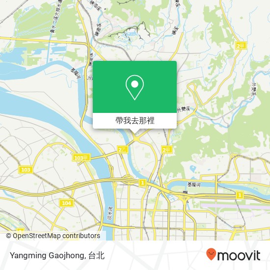 Yangming Gaojhong地圖
