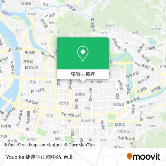 Youbike 捷運中山國中站地圖