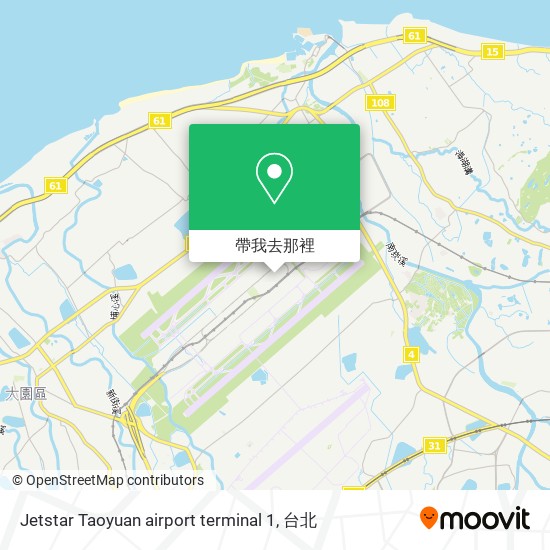 Jetstar Taoyuan airport terminal 1地圖