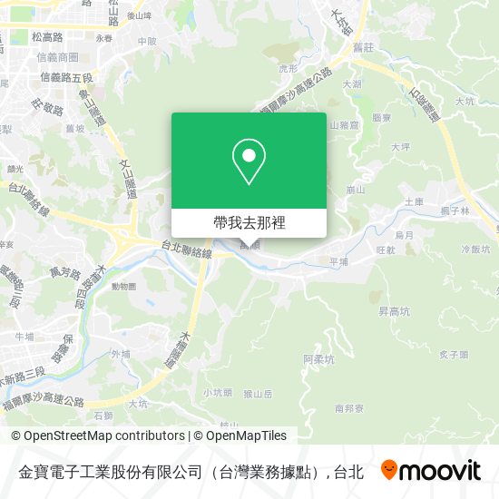 金寶電子工業股份有限公司（台灣業務據點）地圖
