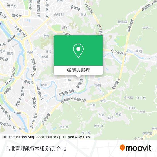 台北富邦銀行木柵分行地圖