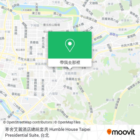 寒舍艾麗酒店總統套房 Humble House Taipei Presidential Suite地圖