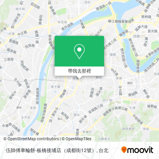 伍師傅車輪餅-板橋後埔店（成都街12號）地圖