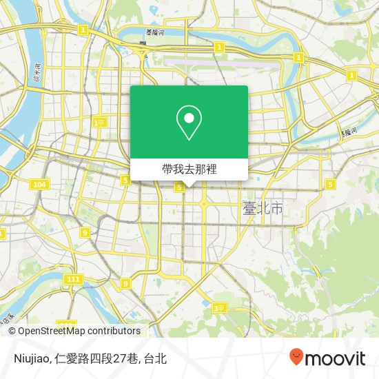 Niujiao, 仁愛路四段27巷地圖