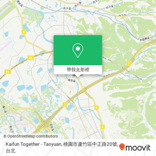 Kaifun Together - Taoyuan, 桃園市蘆竹區中正路20號地圖