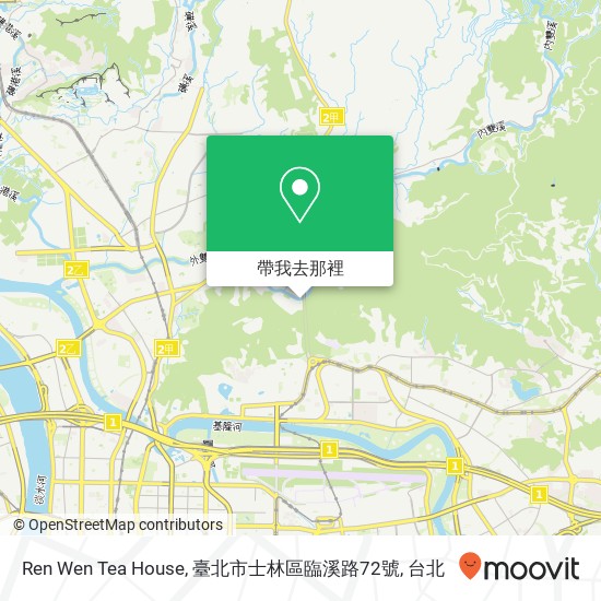 Ren Wen Tea House, 臺北市士林區臨溪路72號地圖