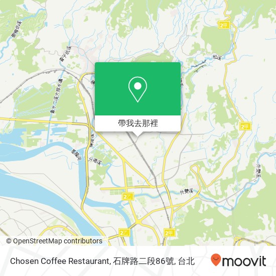 Chosen Coffee Restaurant, 石牌路二段86號地圖