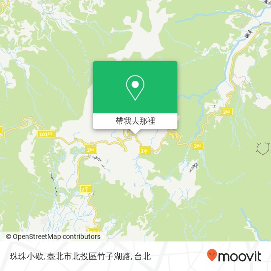 珠珠小歇, 臺北市北投區竹子湖路地圖