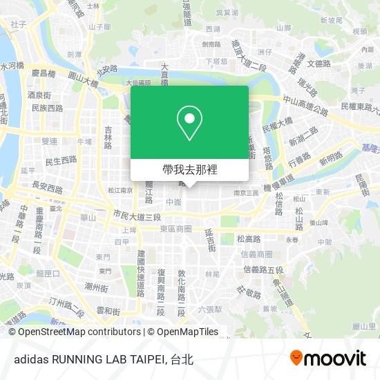 adidas RUNNING LAB TAIPEI地圖