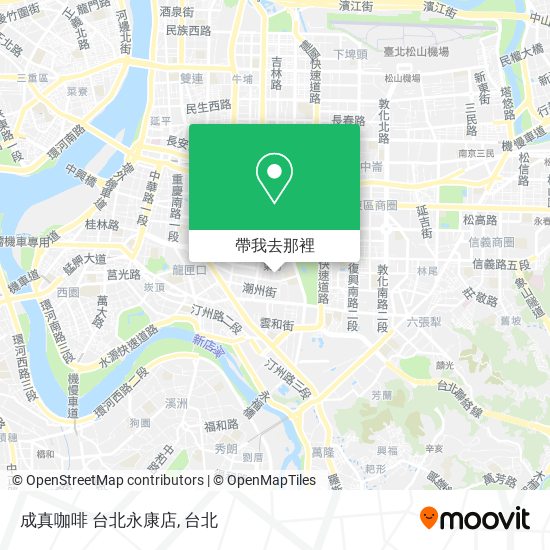 成真咖啡 台北永康店地圖