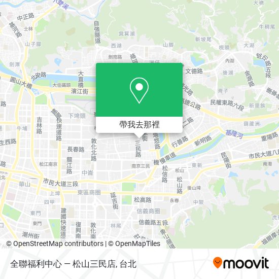 全聯福利中心 — 松山三民店地圖