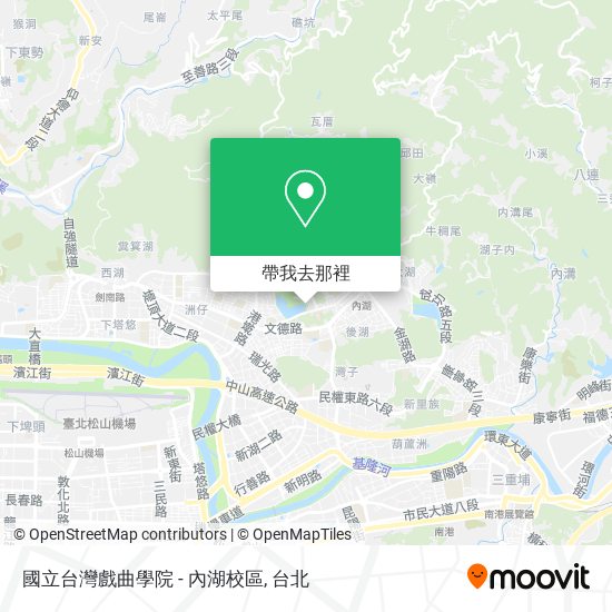 國立台灣戲曲學院 - 內湖校區地圖