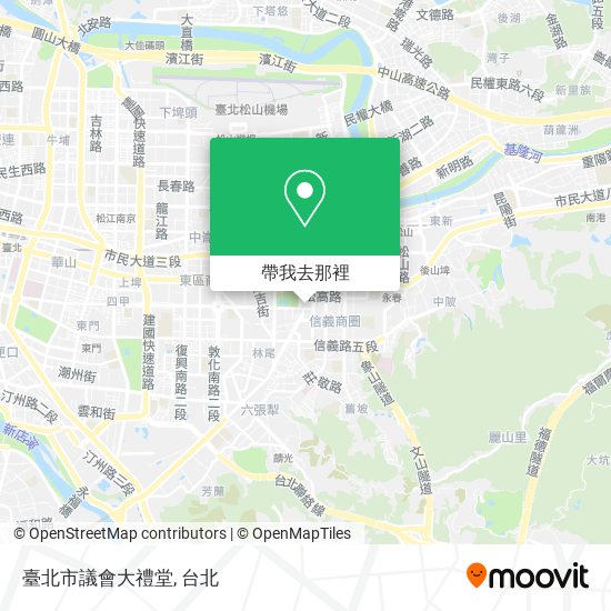 臺北市議會大禮堂地圖