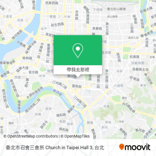 臺北市召會三會所 Church in Taipei Hall 3地圖