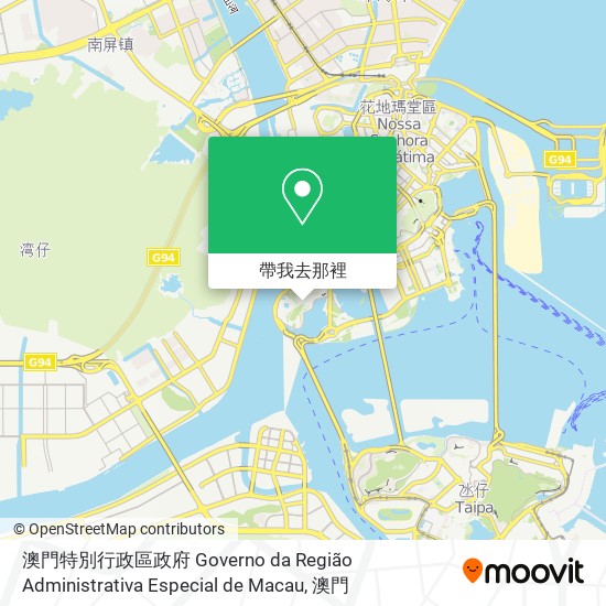 澳門特別行政區政府 Governo da Região Administrativa Especial de Macau地圖