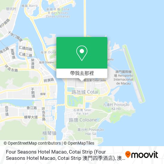 Four Seasons Hotel Macao, Cotai Strip地圖