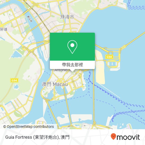 Guia Fortress (東望洋炮台)地圖