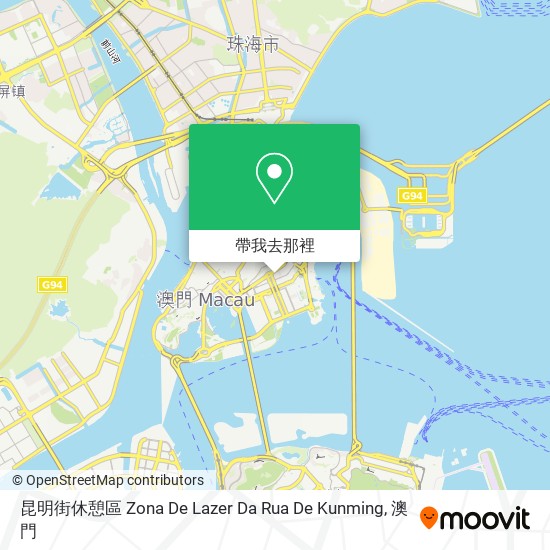昆明街休憩區 Zona De Lazer Da Rua De Kunming地圖