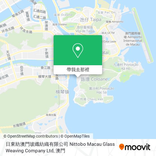 日東紡澳門玻纖紡織有限公司 Nittobo Macau Glass Weaving Company Ltd地圖