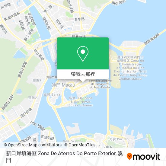 新口岸填海區 Zona De Aterros Do Porto Exterior地圖