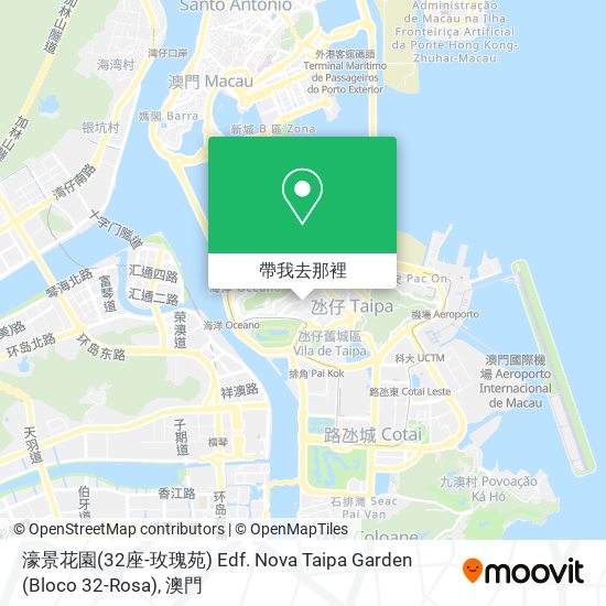 濠景花園(32座-玫瑰苑) Edf. Nova Taipa Garden (Bloco 32-Rosa)地圖