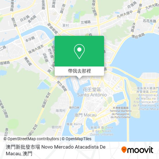 澳門新批發市場 Novo Mercado Atacadista De Macau地圖