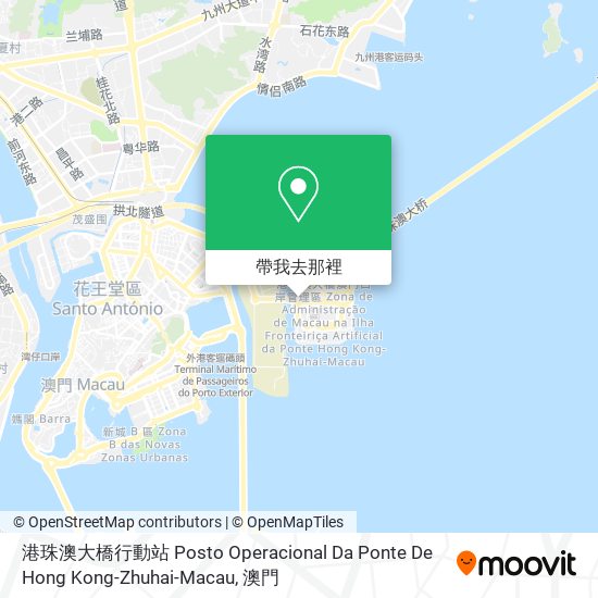 港珠澳大橋行動站 Posto Operacional Da Ponte De Hong Kong-Zhuhai-Macau地圖