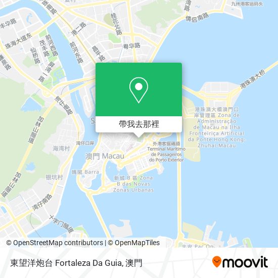 東望洋炮台 Fortaleza Da Guia地圖