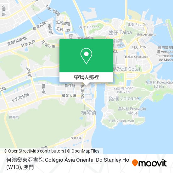 何鴻燊東亞書院 Colégio Ásia Oriental Do Stanley Ho (W13)地圖