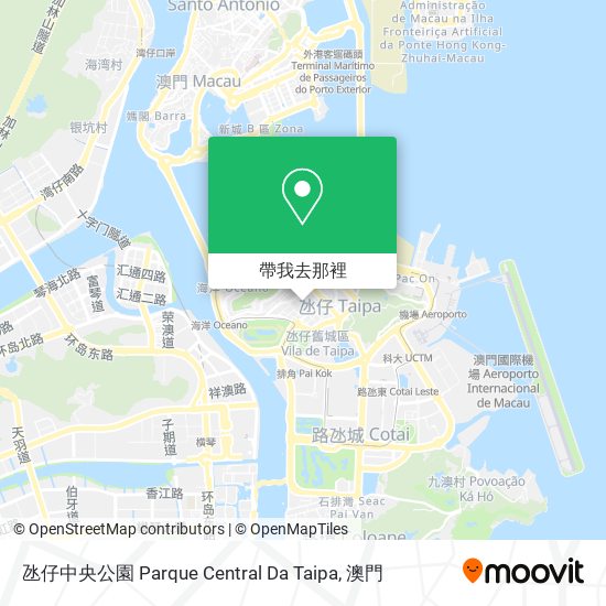 氹仔中央公園 Parque Central Da Taipa地圖