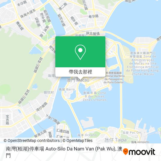 南灣(栢湖)停車場 Auto-Silo Da Nam Van (Pak Wu)地圖