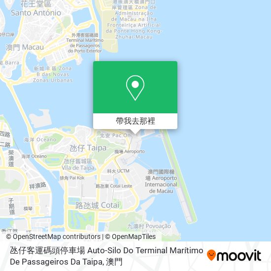 氹仔客運碼頭停車場 Auto-Silo Do Terminal Marítimo De Passageiros Da Taipa地圖