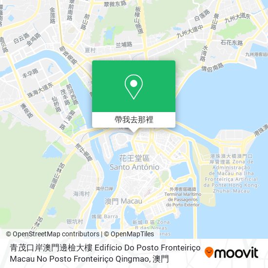 青茂口岸澳門邊檢大樓 Edifício Do Posto Fronteiriço Macau No Posto Fronteiriço Qingmao地圖