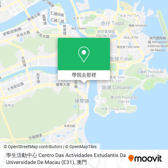 學生活動中心 Centro Das Actividades Estudantis Da Universidade De Macau (E31)地圖