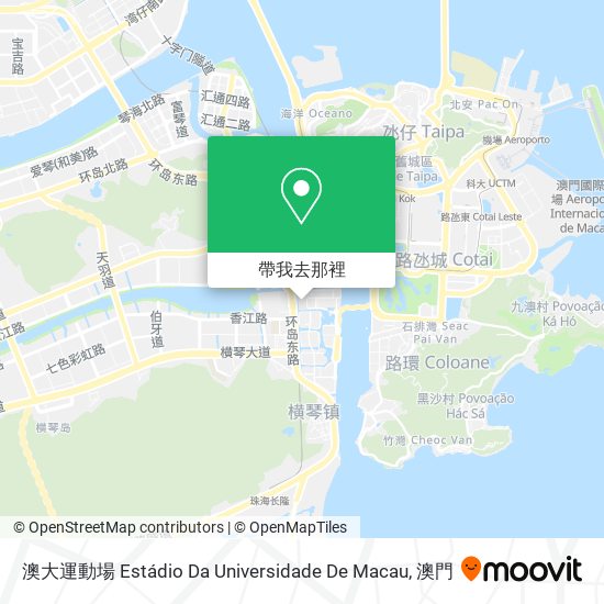 澳大運動場 Estádio Da Universidade De Macau地圖