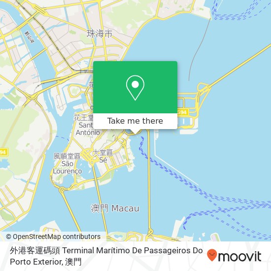 外港客運碼頭 Terminal Marítimo De Passageiros Do Porto Exterior地圖