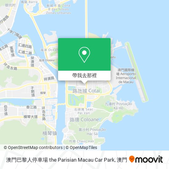 澳門巴黎人停車場 the Parisian Macau Car Park地圖