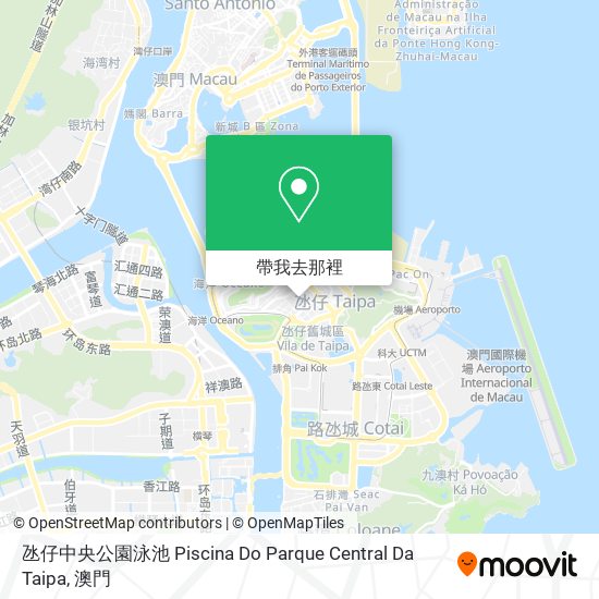 氹仔中央公園泳池 Piscina Do Parque Central Da Taipa地圖