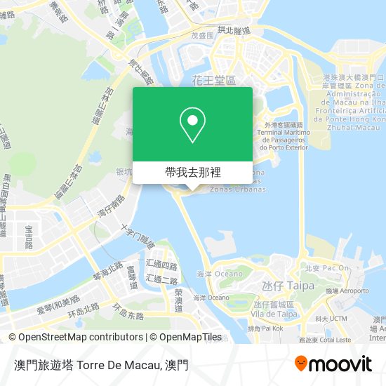澳門旅遊塔 Torre De Macau地圖