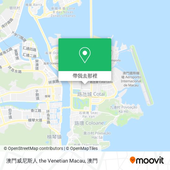 澳門威尼斯人 the Venetian Macau地圖