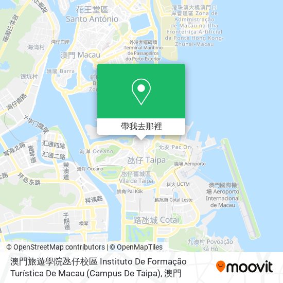 澳門旅遊學院氹仔校區 Instituto De Formação Turística De Macau (Campus De Taipa)地圖