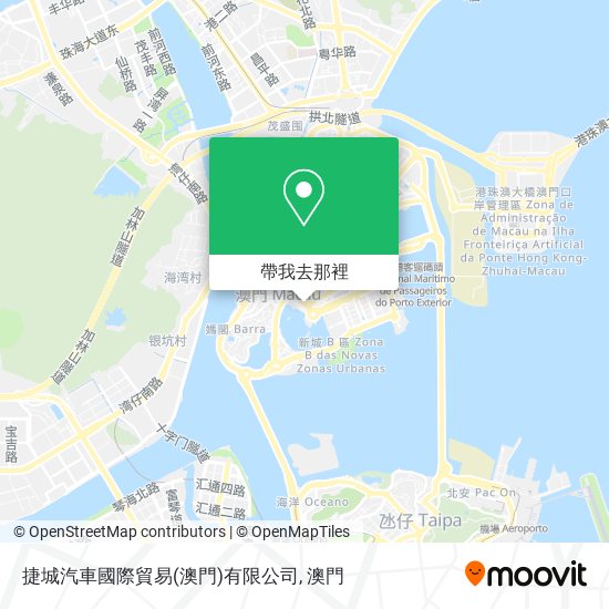 捷城汽車國際貿易(澳門)有限公司地圖