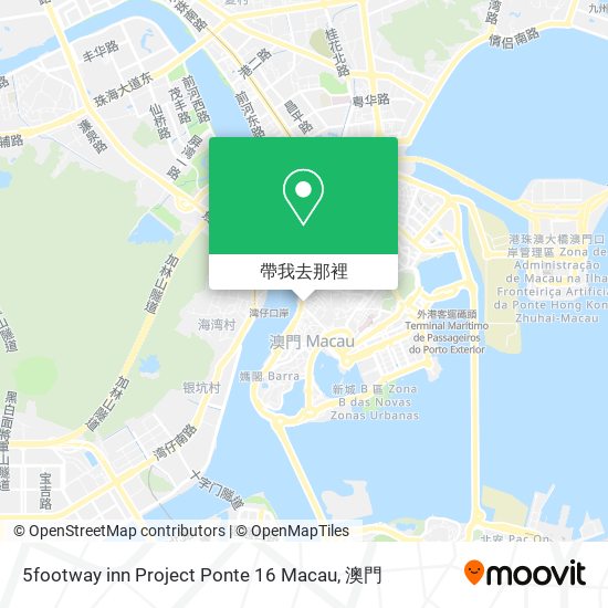 5footway inn Project Ponte 16 Macau地圖