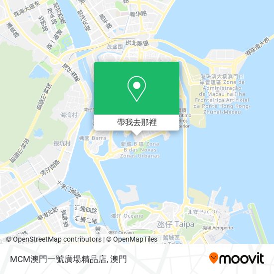 MCM澳門一號廣場精品店地圖