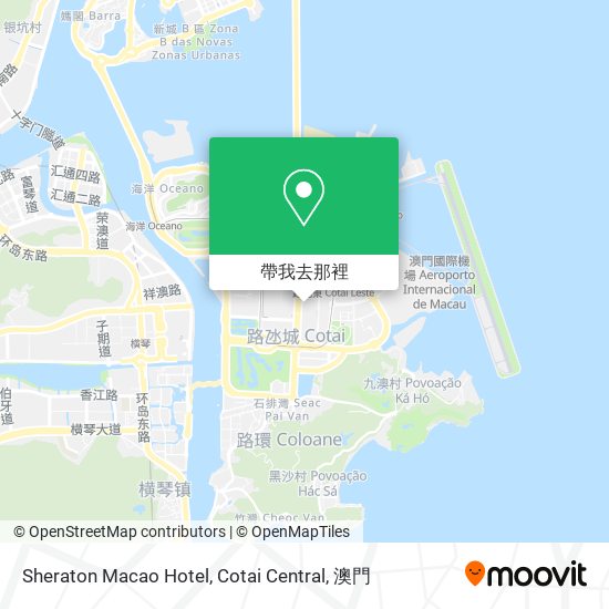 Sheraton Macao Hotel, Cotai Central地圖