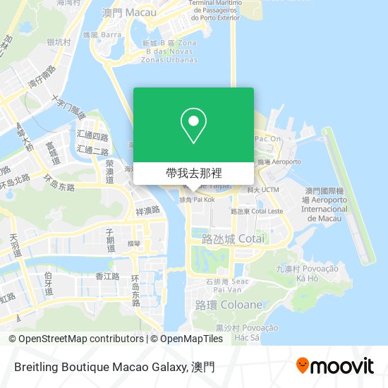 Breitling Boutique Macao Galaxy地圖